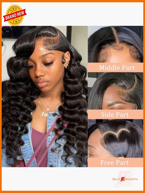 100% Human Hair Deep Wave Lace Front Wig 13x4 HD Lace Glueless 22 Inch main image 6
